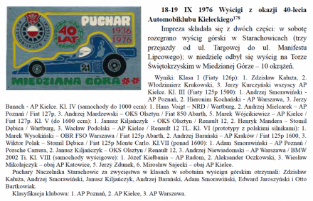 Wyścigi z okazji 40 lecia Automobilklubu Kieleckiego - 1976r.