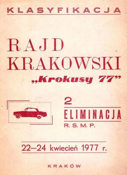 Rajd Krakowski 1977r