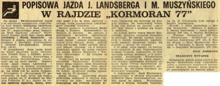 10 Rajd Kormoran 1977
