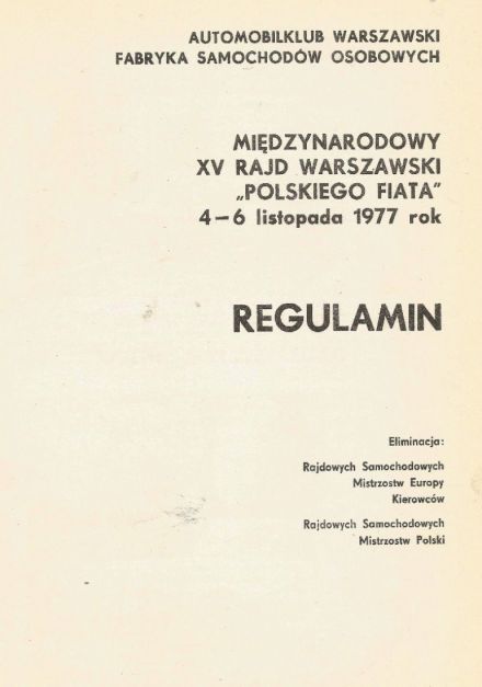 Rajd Warszawski 1977
