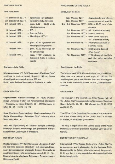 Rajd Warszawski 1977r