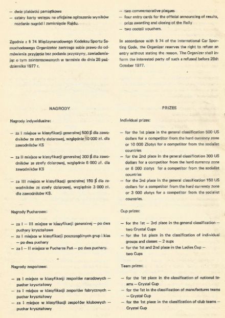 Rajd Warszawski 1977r