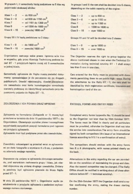 Rajd Warszawski 1977r