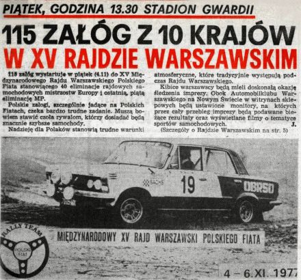 Rajd Warszawski 1977r