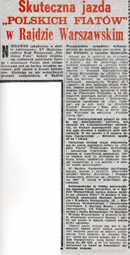 Rajd Warszawski 1977