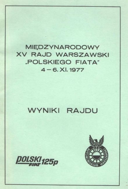  Rajd Warszawski 1977r