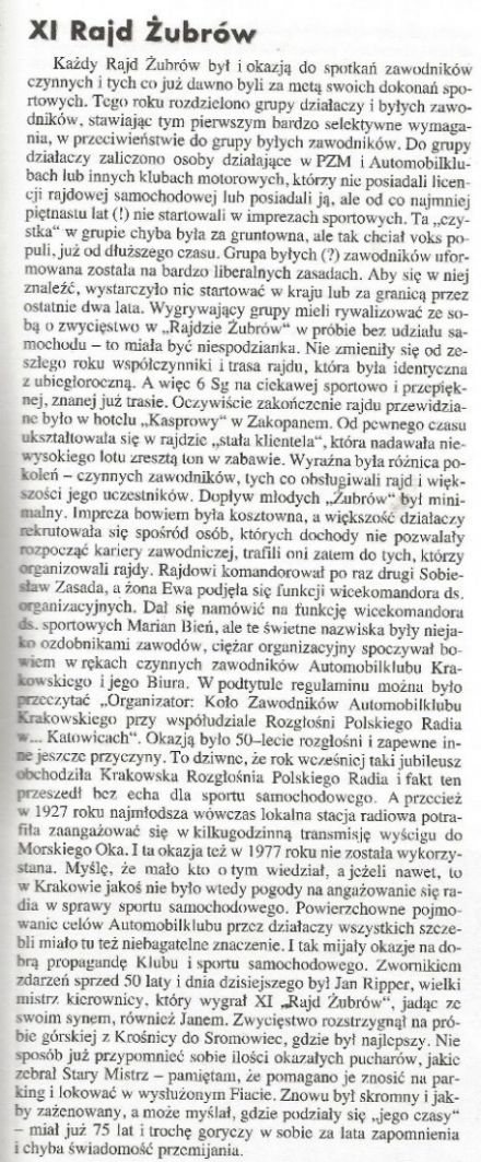 11 Rajd Żubrów 1977r