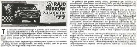 11 Rajd Żubrów 1977r