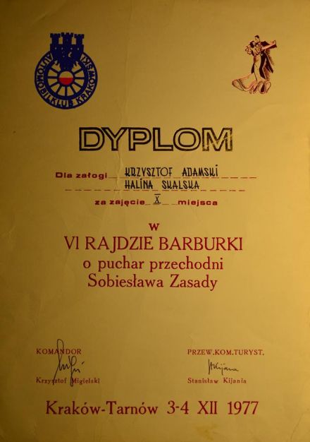 6 Rajd Barburki o puchar Zasady - 1977r