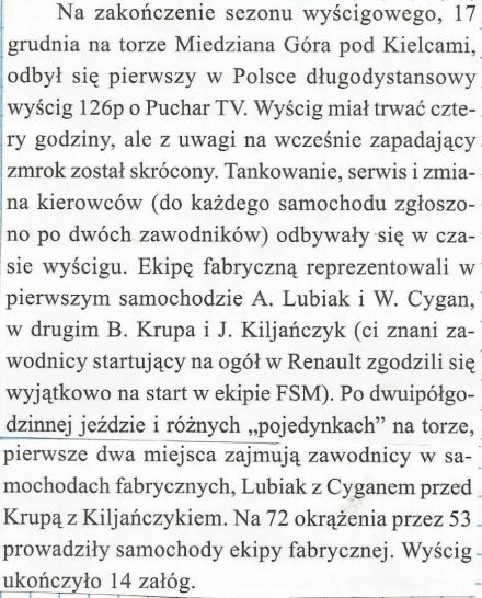 1977r. Kielce - długodystansowy wyścig PF 126p
