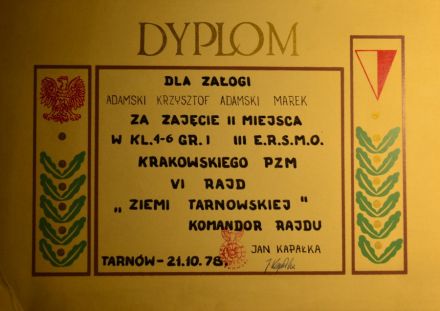 Rajd Ziemi Tarnowskiej - 1978r.