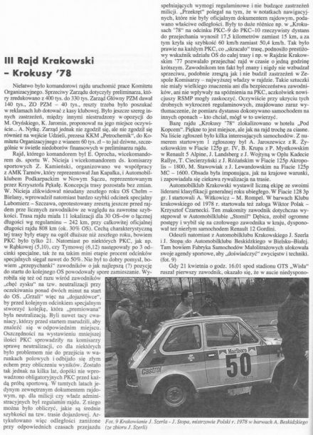 Rajd Krakowski Krokusy - 1978r