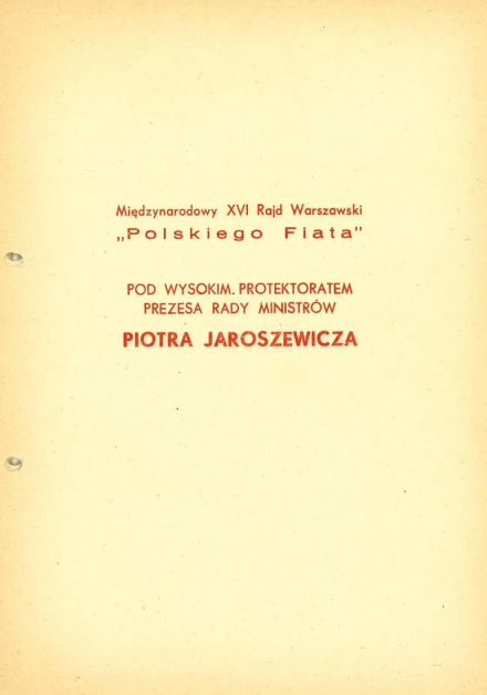 Rajd Warszawski - 1978r