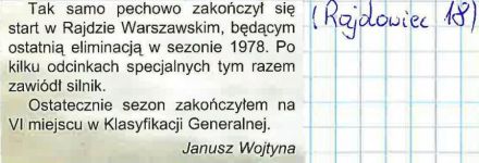 Rajd Warszawski - 1978r