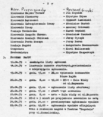 4 Rajd Krakowski Krokusy - 1979r