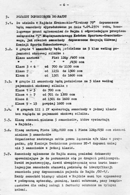 4 Rajd Krakowski Krokusy - 1979r