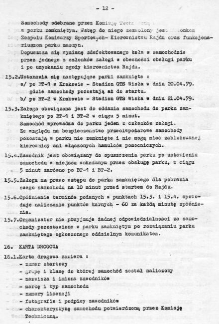 4 Rajd Krakowski Krokusy - 1979r