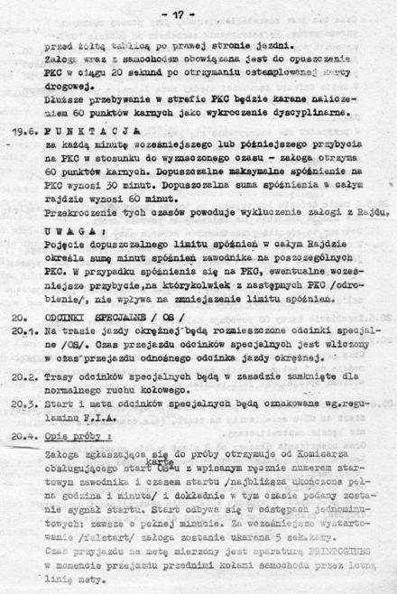 4 Rajd Krakowski Krokusy - 1979r