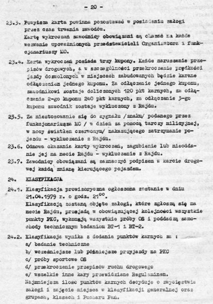 4 Rajd Krakowski Krokusy - 1979r