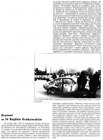 4 Rajd Krakowski Krokusy - 1979r.