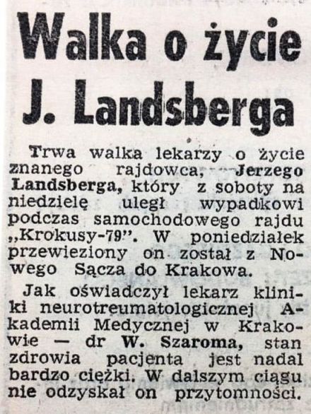 4 Rajd Krakowski Krokusy - 1979r.