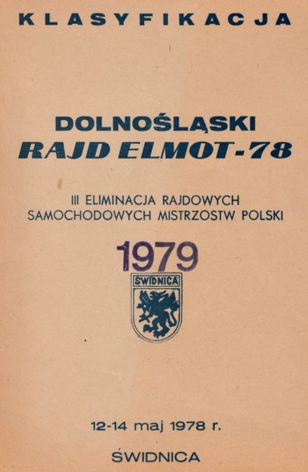 8 Dolnośląski Rajd Elmot - 1979r