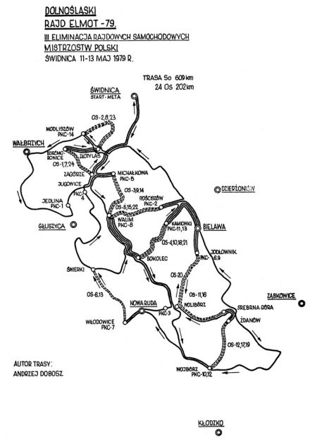 8 Rajd Elmot. 3 eliminacja.  11-13.05.1979r.