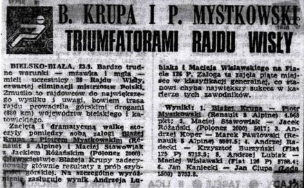 Rajd Wisły - 1979r