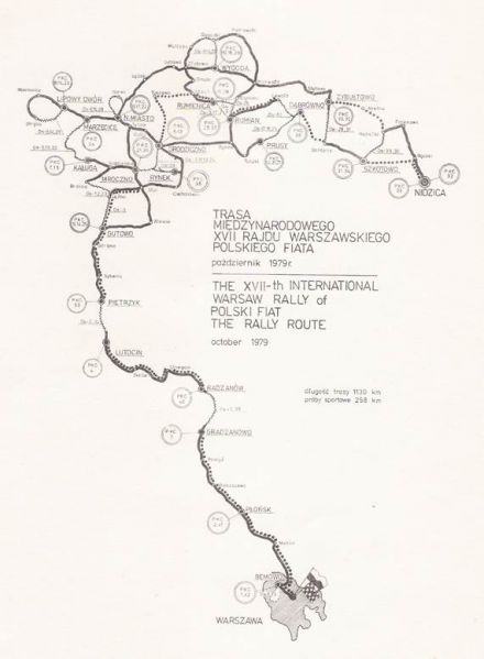 17 Rajd Warszawski „Polskiego Fiata”. 5 eliminacja. 5-7.10.1979r.