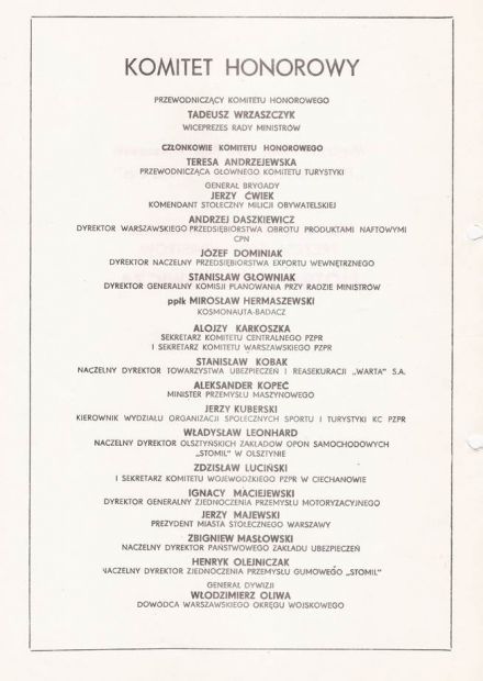 17 Rajd Warszawski „Polskiego Fiata”. 5 eliminacja. 5-7.10.1979r.