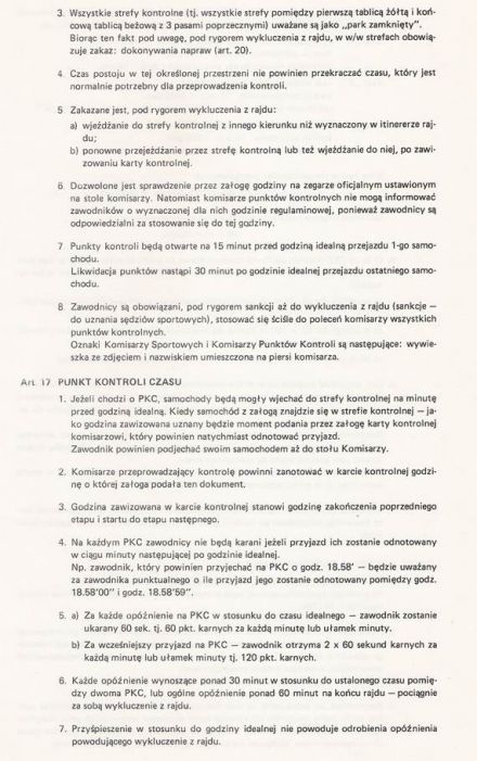 17 Rajd Warszawski „Polskiego Fiata”. 5 eliminacja. 5-7.10.1979r.