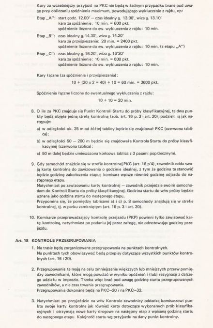 17 Rajd Warszawski „Polskiego Fiata”. 5 eliminacja. 5-7.10.1979r.