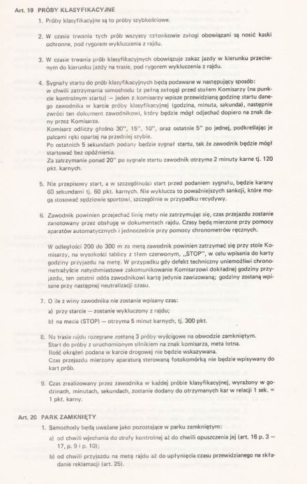 17 Rajd Warszawski „Polskiego Fiata”. 5 eliminacja. 5-7.10.1979r.
