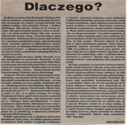 17 Rajd Warszawski „Polskiego Fiata”. 5 eliminacja. 5-7.10.1979r.