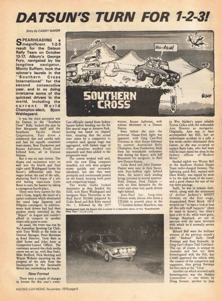Racing Car News-november