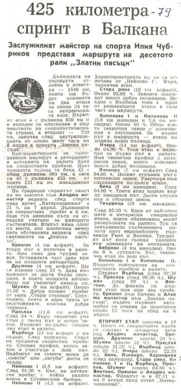 10 Rajd Złote Piaski.  7-9.04.1979r.