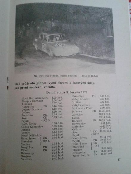 4 Rallye Klič.  8-9.06.1979r.