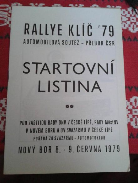 4 Rallye Klič.  8-9.06.1979r.