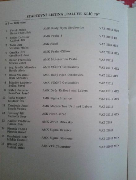 4 Rallye Klič.  8-9.06.1979r.