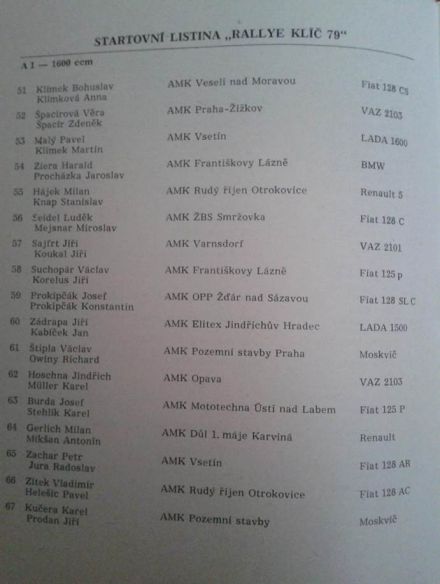 4 Rallye Klič.  8-9.06.1979r.