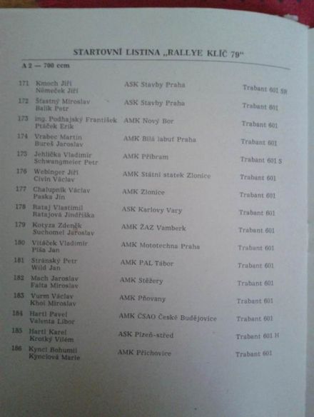 4 Rallye Klič.  8-9.06.1979r.