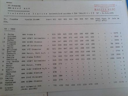 4 Rallye Klič.  8-9.06.1979r.