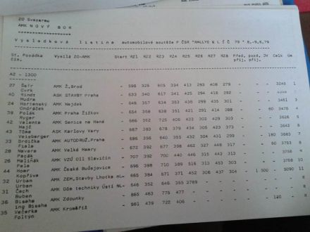 4 Rallye Klič.  8-9.06.1979r.