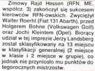 Sachs Winter Rallye. 1 eliminacja.  23-25.02.1979r.