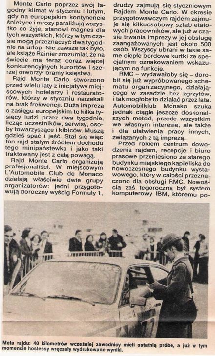 47 Rallye Monte Carlo (MC) - 1 eliminacja