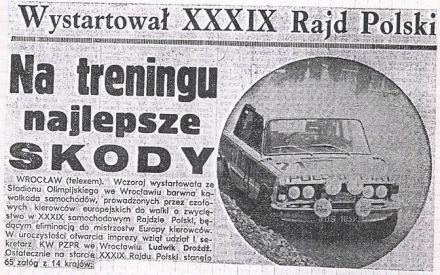 Rajd Polski (PL). 31 eliminacja. 5-8.07.1979r.