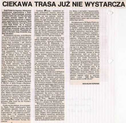 Rajd Polski (PL). 31 eliminacja. 5-8.07.1979r.