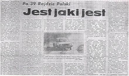 Rajd Polski (PL). 31 eliminacja. 5-8.07.1979r.