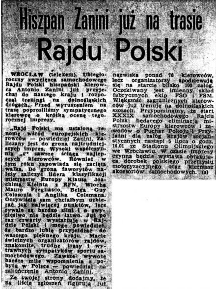 39 Rajd Polski - 1979r