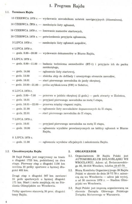 39 Rajd Polski - 1979r